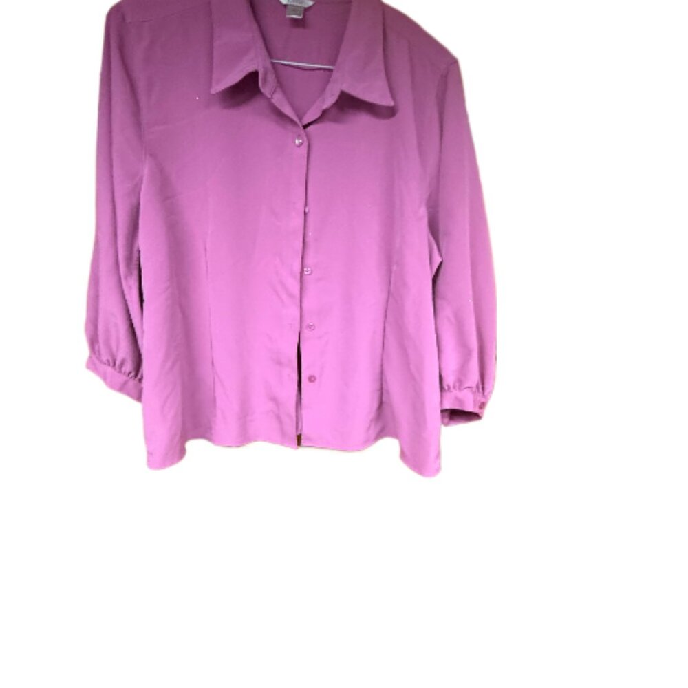 Xl Christoper and Banks Pink Button-Up Blouse